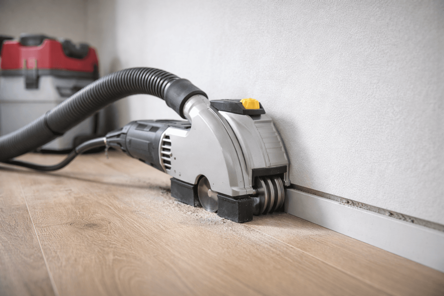 Штробление под плинтус